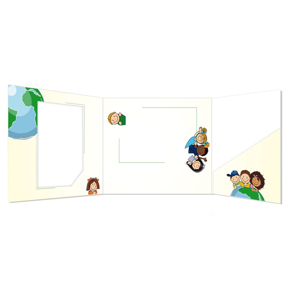 Kindermappe "Kinder dieser Welt", Weißkarton  (VPE mit 25St.)