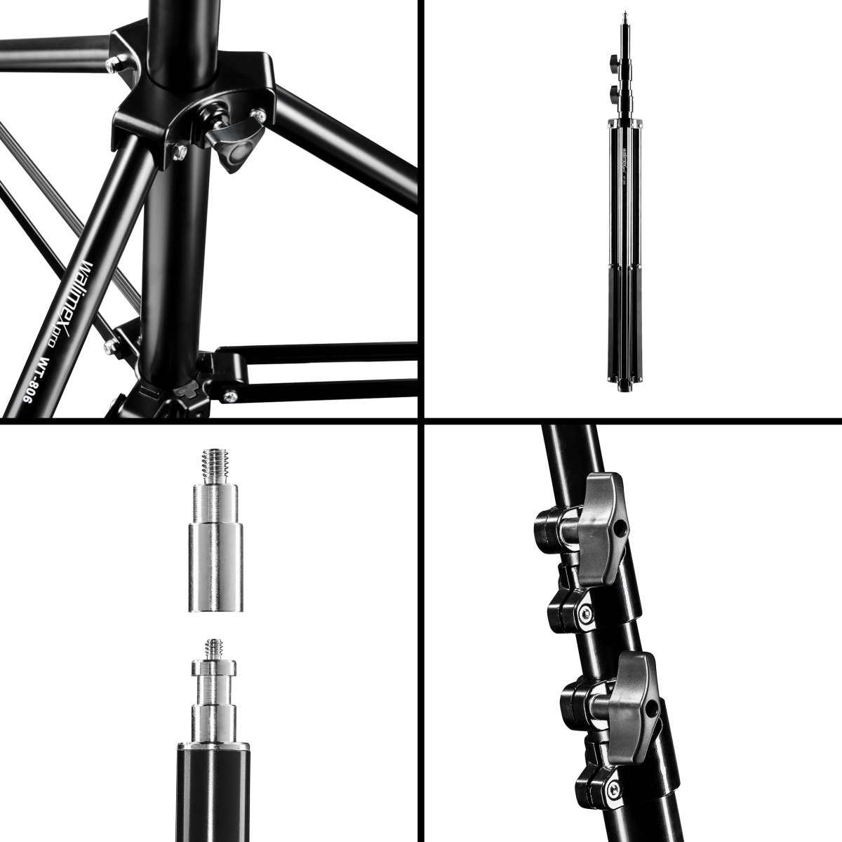 Walimex pro LED 500 Flächenleuchte 30W Set inkl. WT-806 Stativ