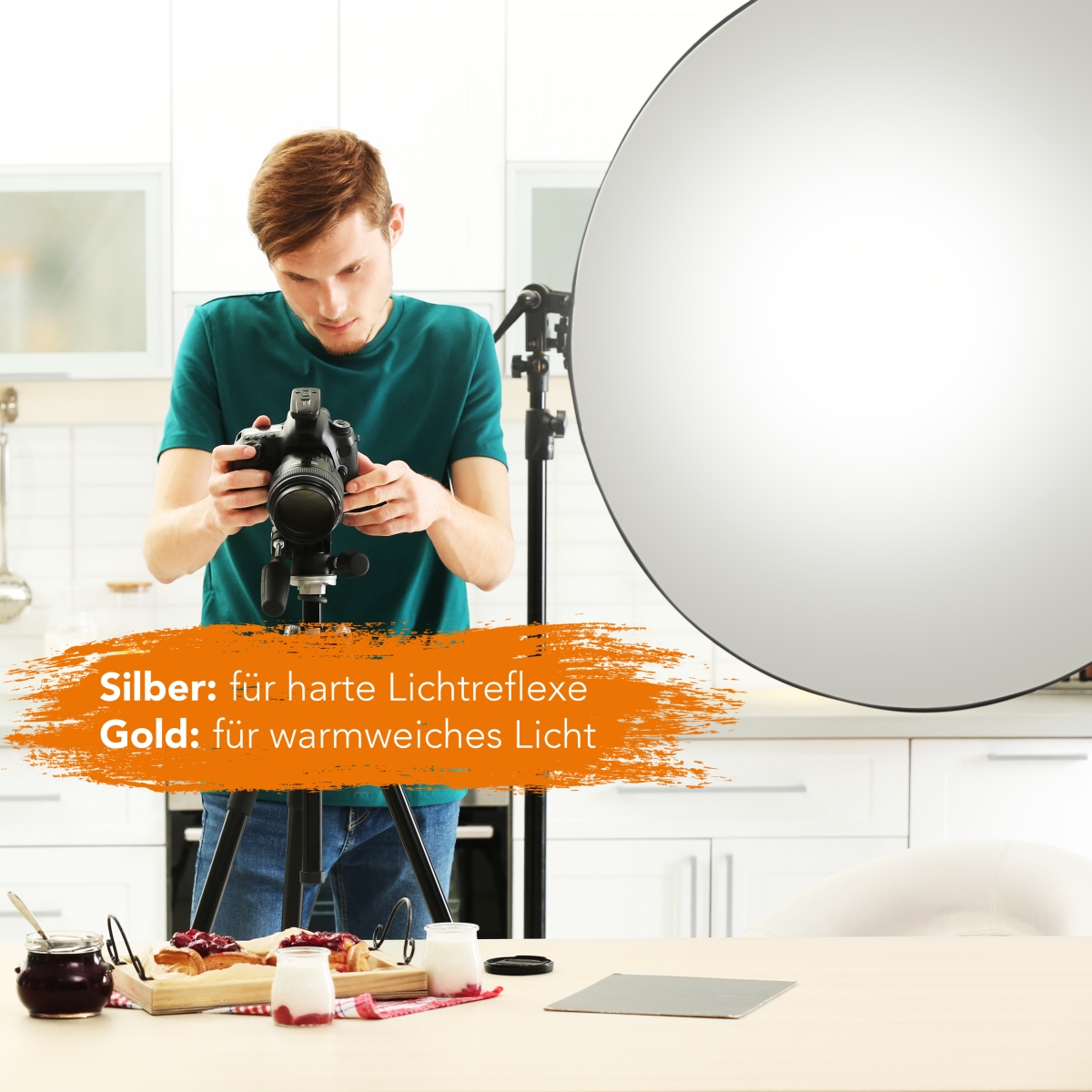 Walimex pro Faltreflektor gold/silber, Ø107cm