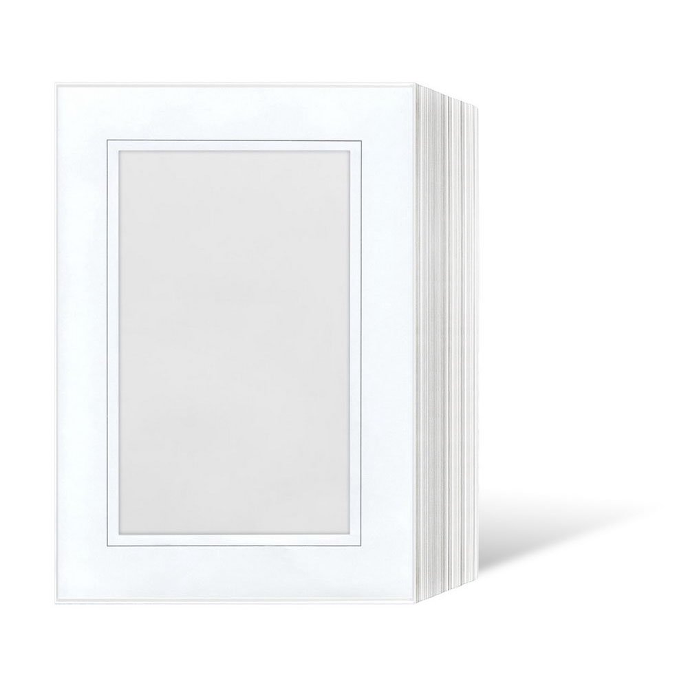 Endlos 10x15 weiß mit grauer Umrandung