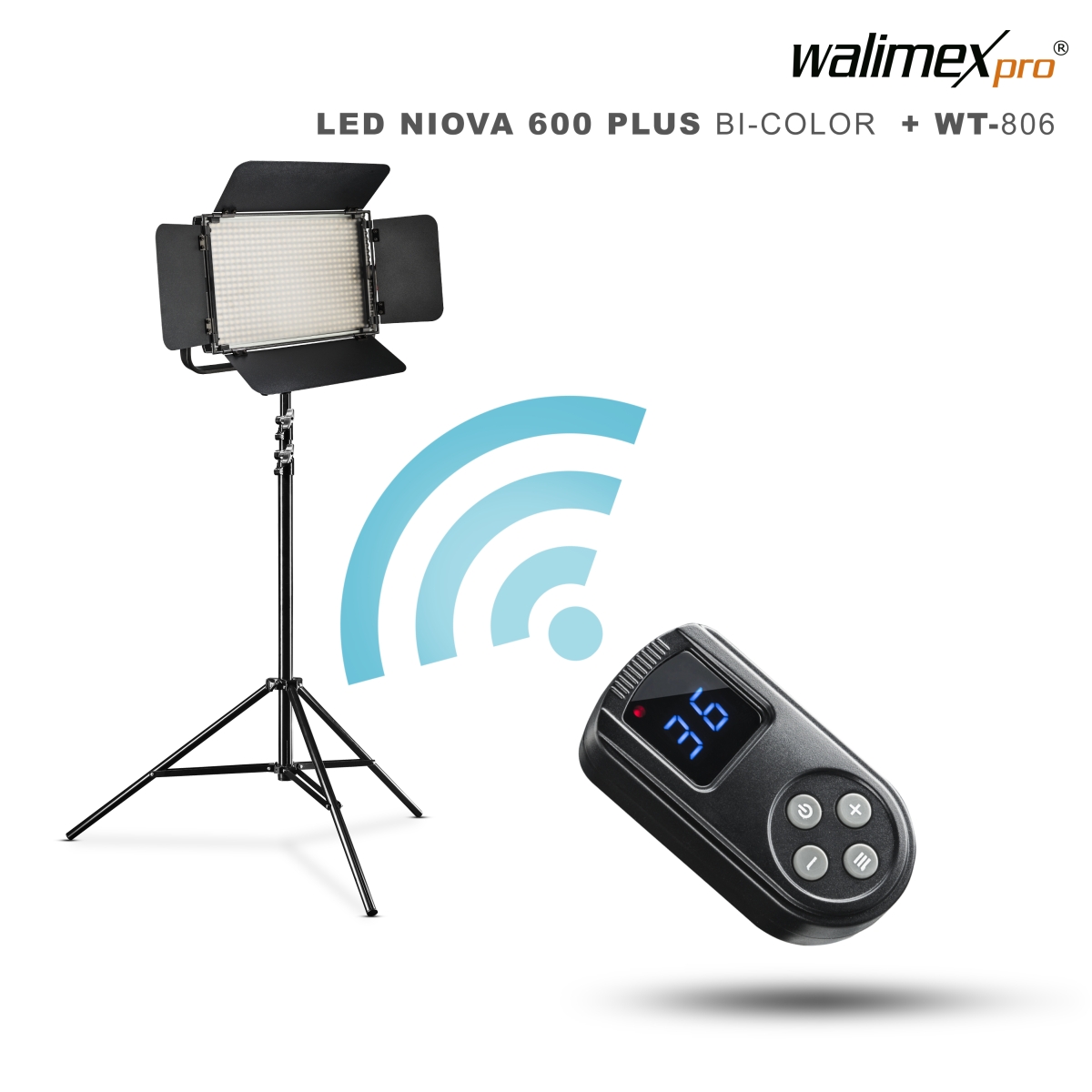 Walimex pro LED Niova 600 Plus Bi-Color + WT-806
