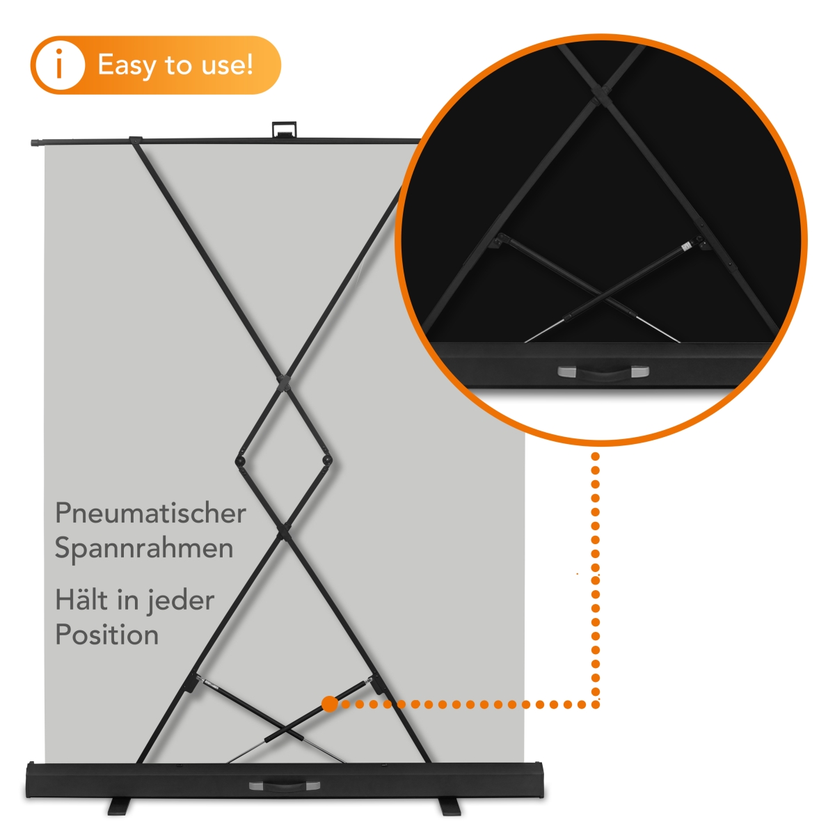 Walimex pro Roll-up Panel Hintergrund grau 165x220