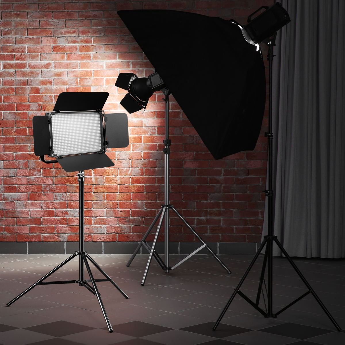 Walimex pro LED Niova 900 Plus Bi Color 54W Set mit  WT-806 Stativ