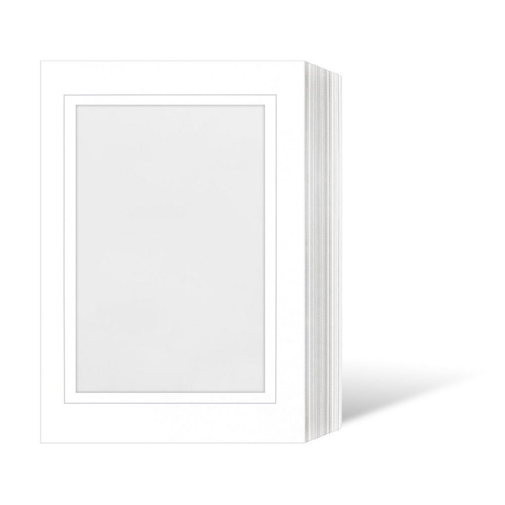 Endlos 15x20 weiß mit grauer Umrandung