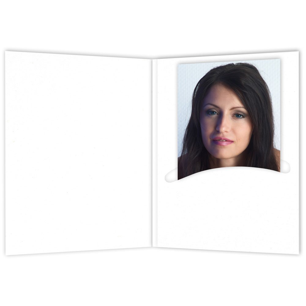 Mini Passmappen weiß mit Schlitz