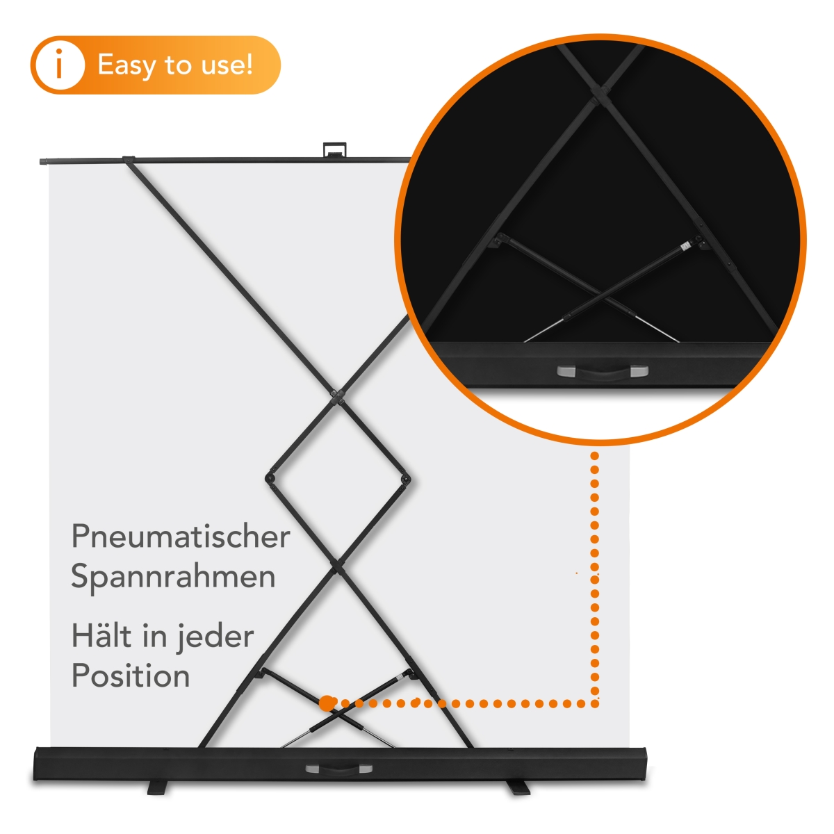 Walimex pro Roll-up Panel Hintergrund weiß 210x220