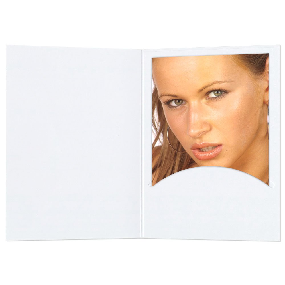 Mappe 13x18 ohne Passepartout, weiß mit Schlitz