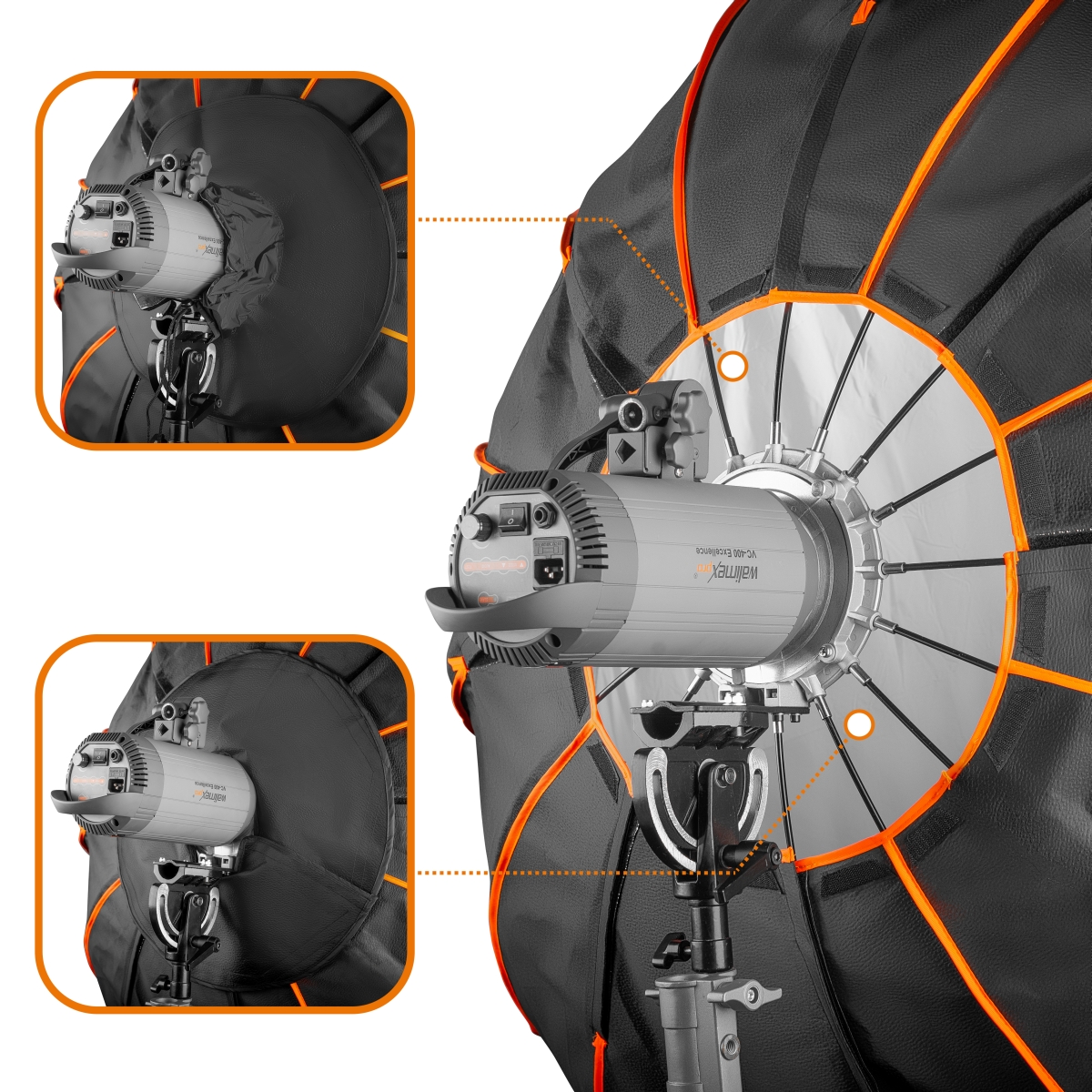 16-Winkel-Softbox Ø180cm für Walimex pro & K