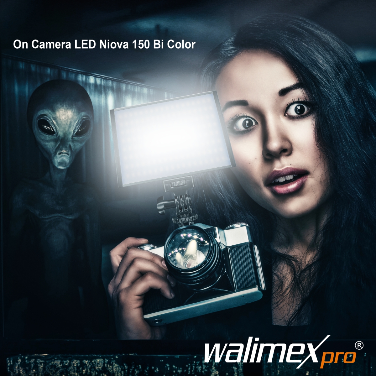 Walimex pro LED Niova 150 Bi Color 15W LED Leuchte plus Netzteil