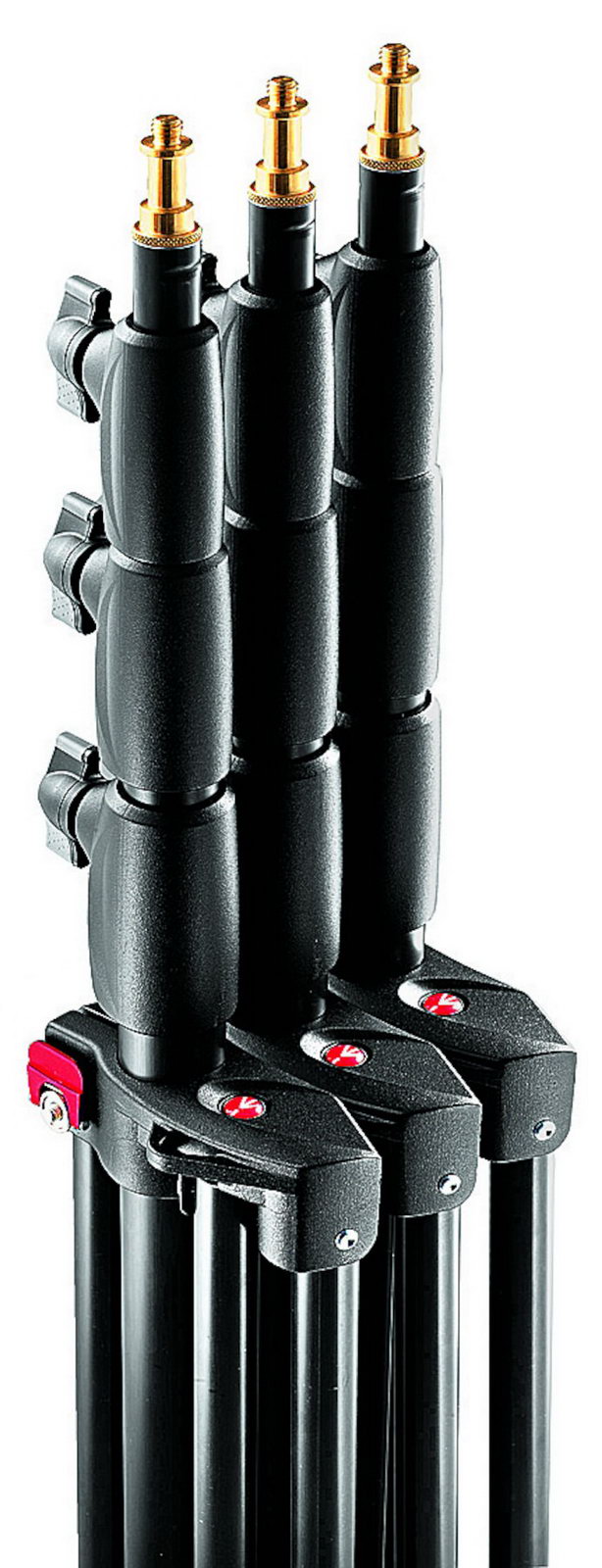 Manfrotto Master Alu Lampenstativ 3er-Set, schwarz mit Luftfederung
