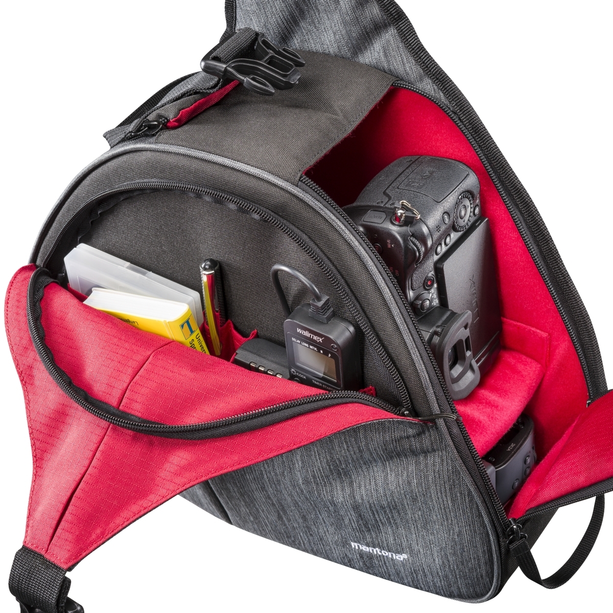 Mantona Kameratasche Triangel Grau