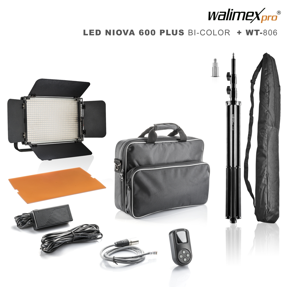 Walimex pro LED Niova 600 Plus Bi-Color + WT-806