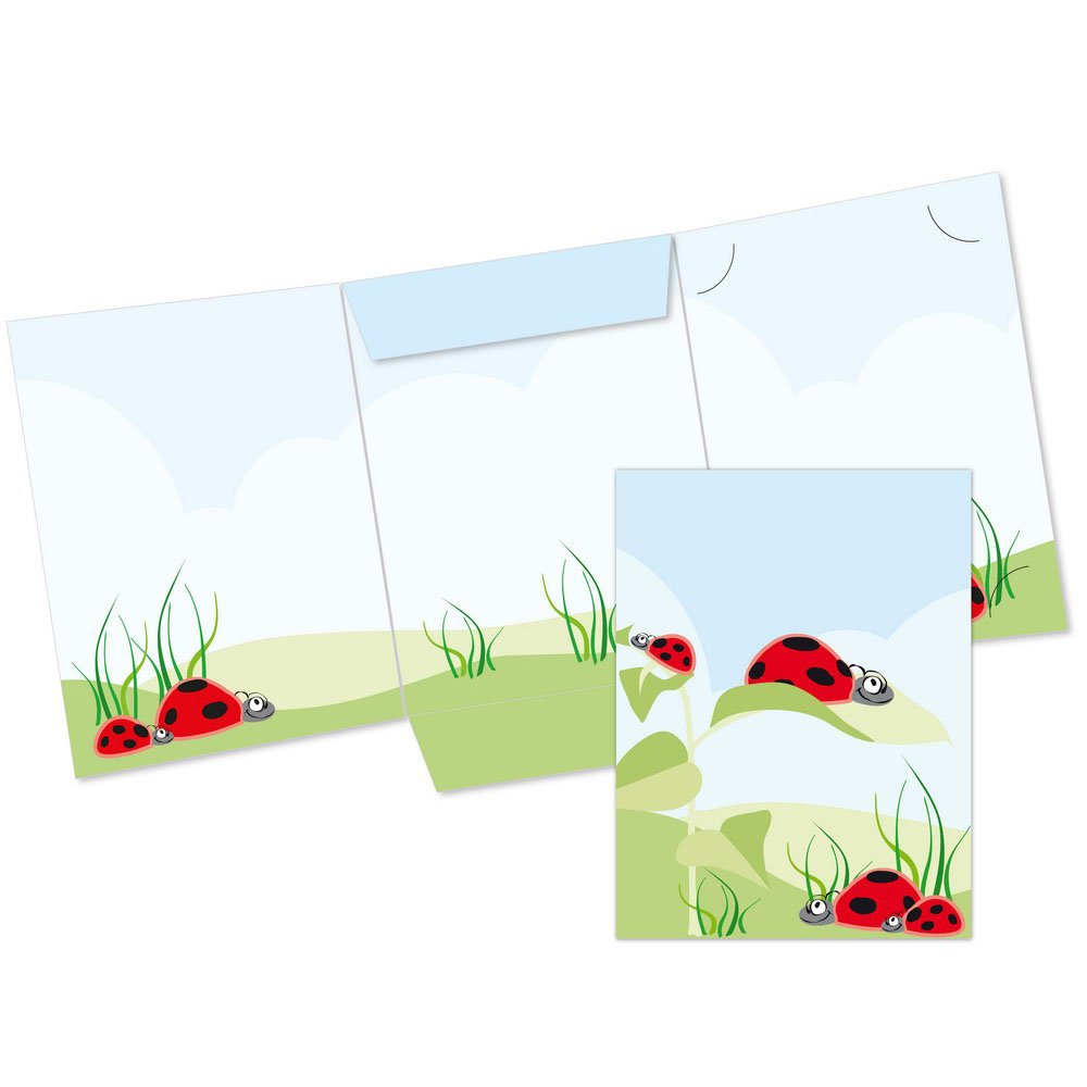 Kombi-Einlegemappe Motiv Marienkäfer