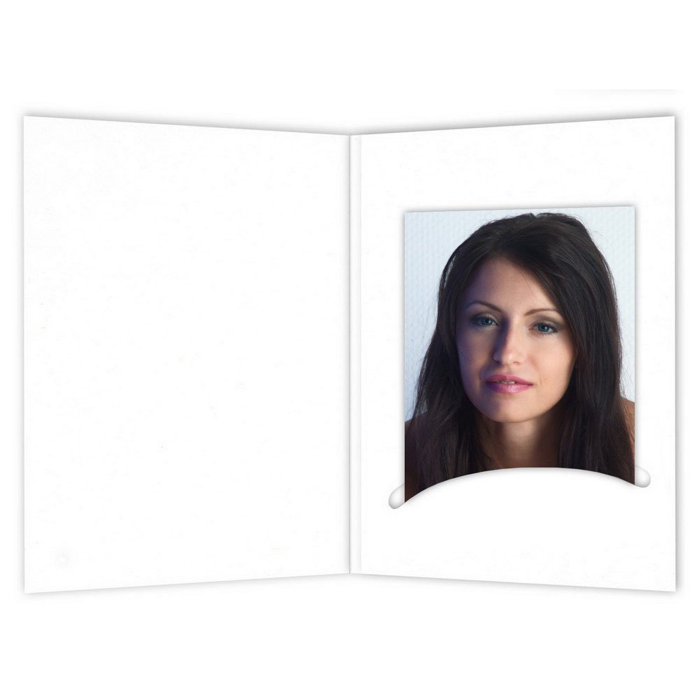Bewerbungsbildmappen weiß mit Schlitz