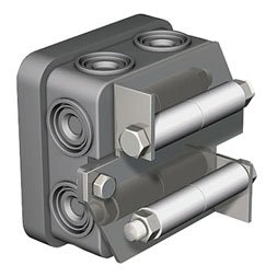 Hensel Schienen-Endstopper, vormontiert, mit Abzweigdose