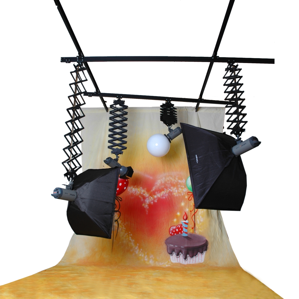 Walimex Deckenschienensystem 4x3m, mit 3 Scheren