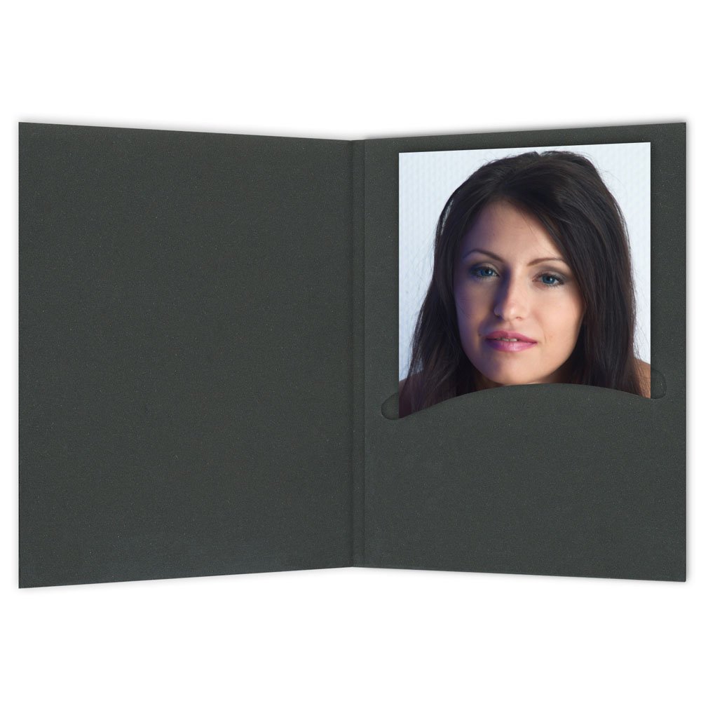 Mini Passmappen schwarz mit Schlitz