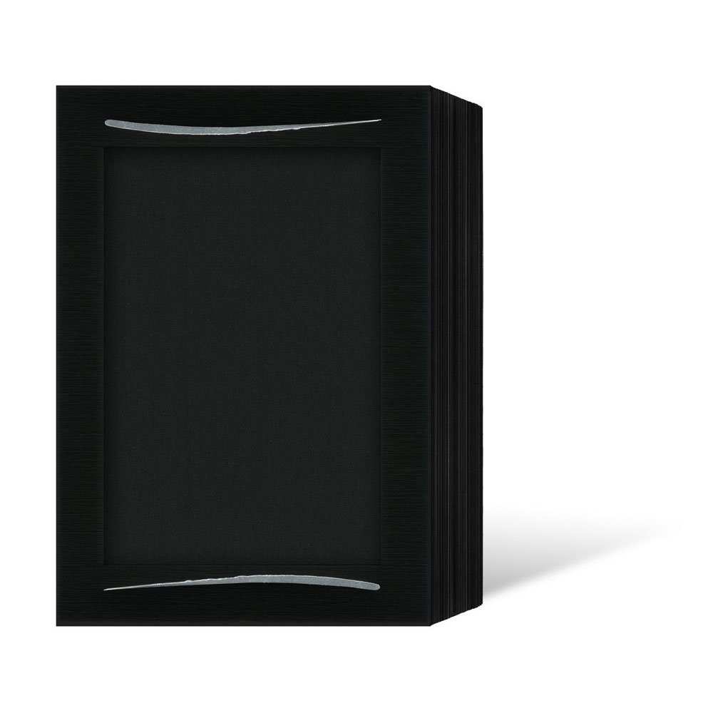 Endlos 13x18 schwarz/schwarz mit Silberstrich