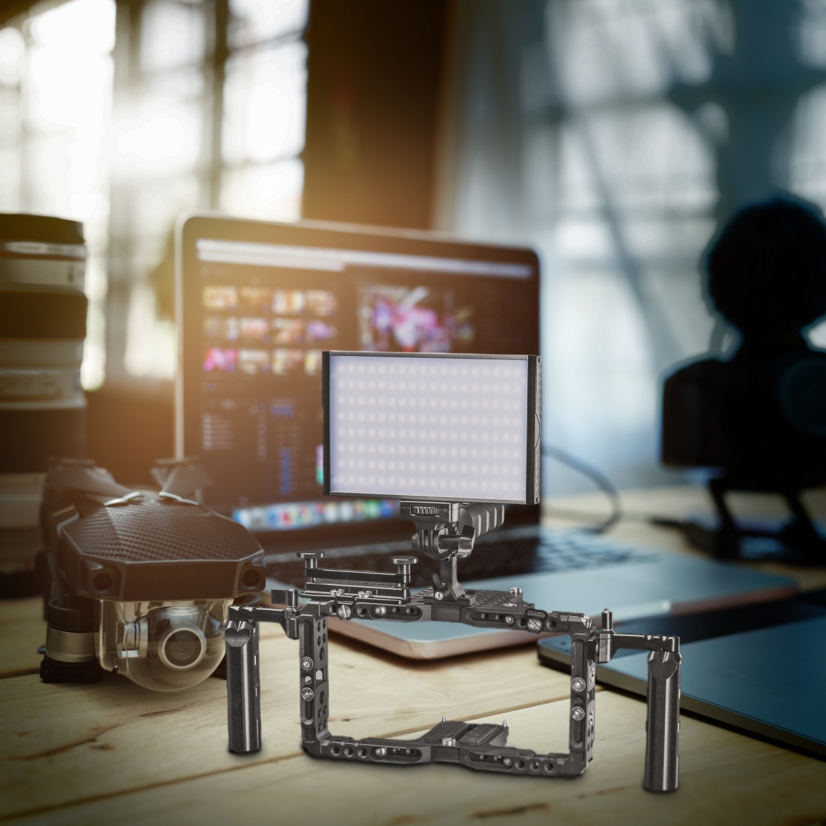 Walimex pro LED Niova 150 Bi Color 15W LED Leuchte plus Netzteil