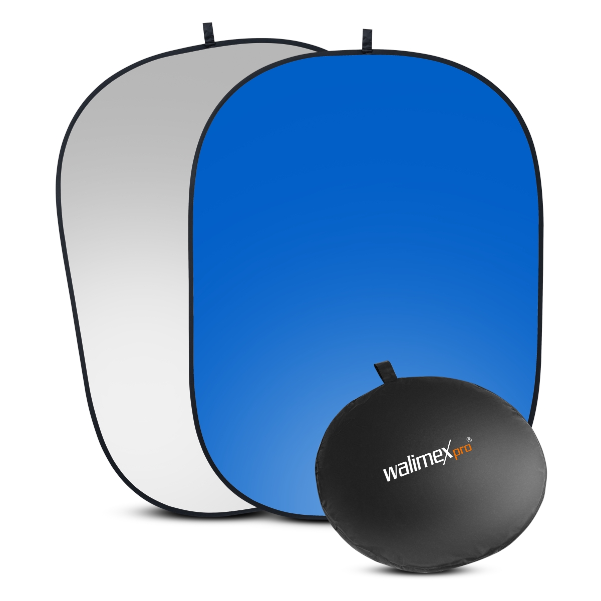 Walimex pro 2in1 Falthintergrund grau/blau, 180x210cm