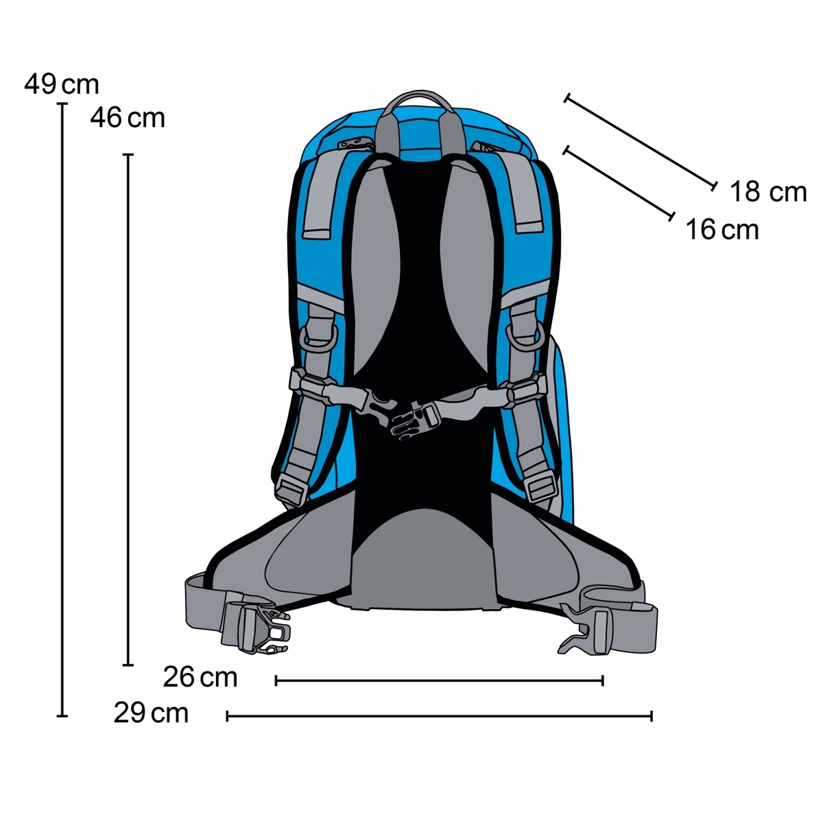 Mantona Elements Outdoor Rucksack blau