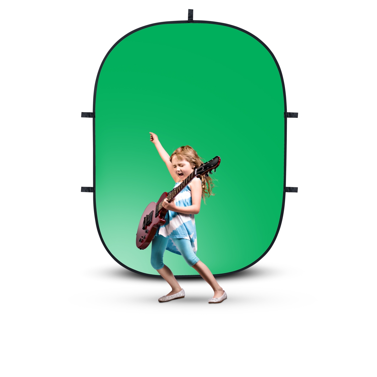 Walimex pro 2in1 Falthintergrund grün/blau 150x210